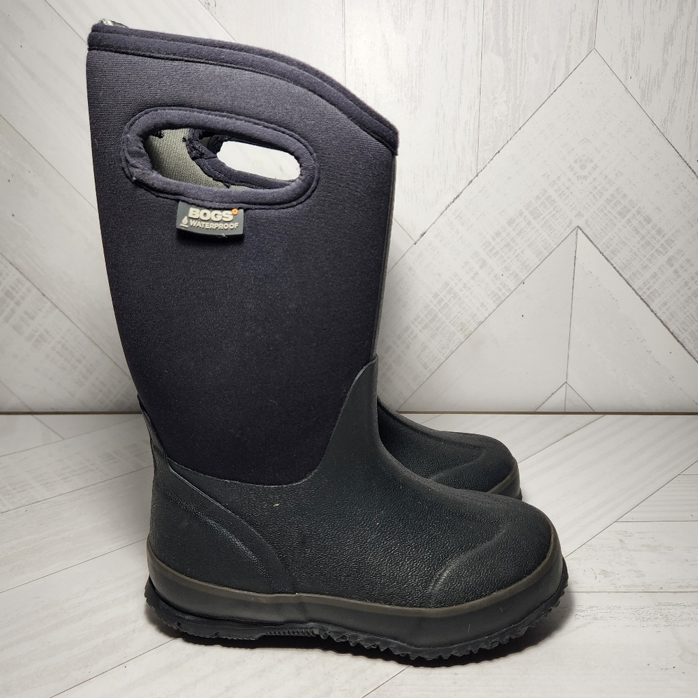 Kids bog boots black size 1